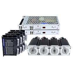 TES Series 4 Axis CNC Router Kit 3.0Nm(424.83oz.in) Nema 23 Stepper Motor & Driver DM542TE & Power Supply