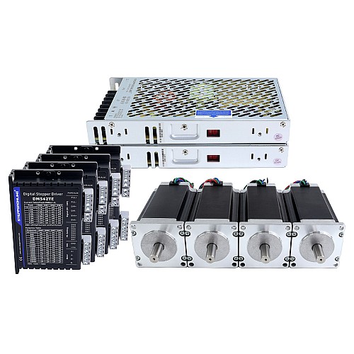 TES Series 4 Axis CNC Router Kit 3.0Nm(424.83oz.in) Nema 23 Stepper Motor & Driver DM542TE & Power Supply - 4-DM542TE-S30 | StepperOnline CA