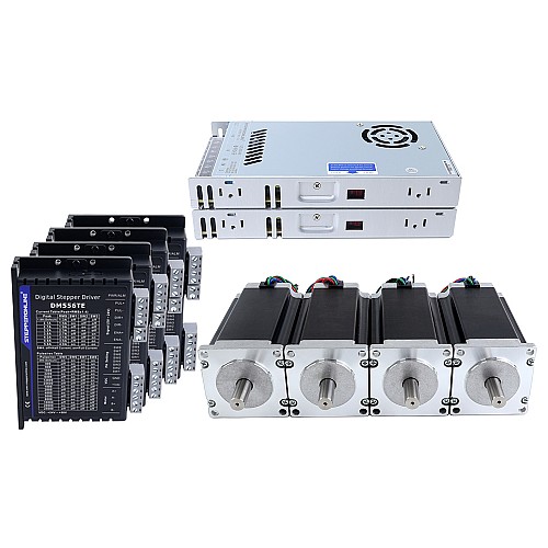 TES Series 4 Axis CNC Router Kit 3.0Nm(424.83oz.in) Nema 23 Stepper Motor & Driver DM556TE - 4-DM556TE-S30 | StepperOnline CA