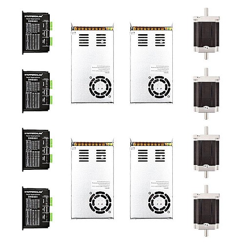 4 Axis CNC Router Kit 8.5Nm(1204oz.in) Nema 34 Stepper Motor & Driver - 4-DM860I-34HS46 | StepperOnline CA