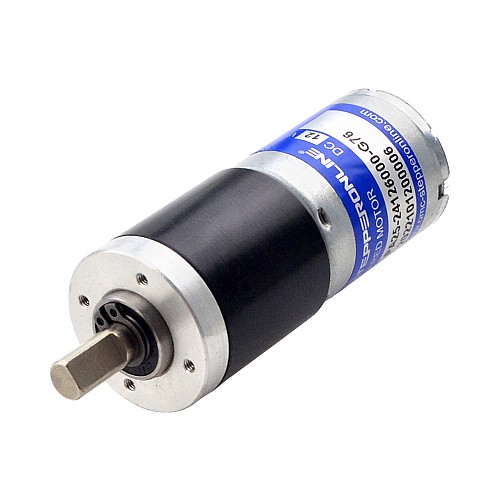 Brushed 12V DC Gear Motor 1.6Kg.cm/59RPM w/ 76:1 Planetary Gearbox - PA25-24126000-G76 | StepperOnline CA