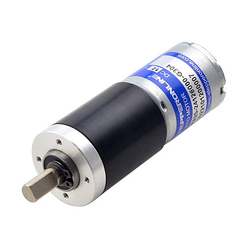 Brushed 12V DC Gear Motor 5.5Kg.cm/15RPM w/ 304:1 Planetary Gearbox - PA25-24126000-G304 | StepperOnline CA