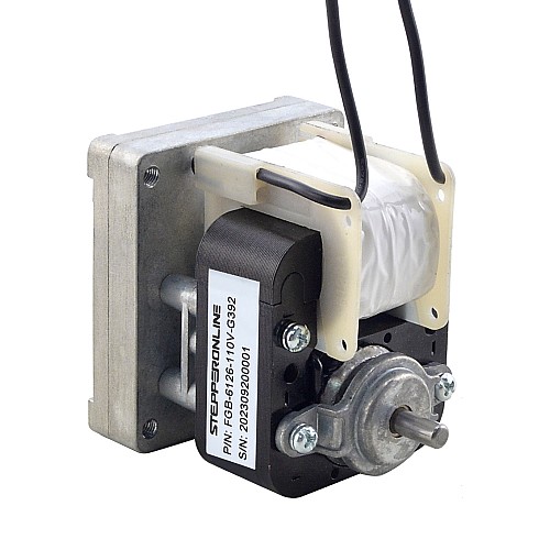 110V AC Gear Motor 50Kg.cm/7.8RPM w/ 392:1 Rectangular Spur Gearbox - FGB-6126-110V-G392 | StepperOnline CA