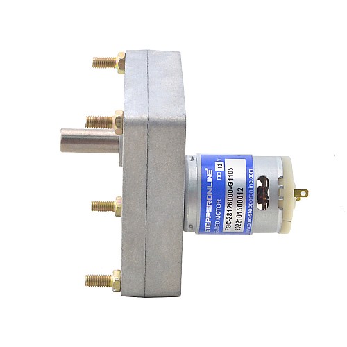Brushed 12V DC Gear Motor 50Kg.cm/4.1RPM w/ 1105:1 Rectangular Spur Gearbox - FGC-28126000-G1105 | StepperOnline CA Brushed 12V DC Gear Motor 50Kg.cm/4.1RPM w/ 1105:1 Rectangular Spur Gearbox - FGC-28126000-G1105 | StepperOnline CA