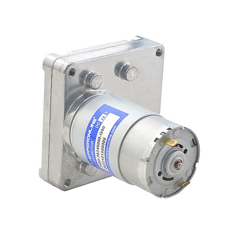 Brushed 24V DC Gear Motor 20Kg.cm/55RPM w/ 90:1 Rectangular Spur Gearbox - FGD-36246000-G90 | StepperOnline CA Brushed 24V DC Gear Motor 20Kg.cm/55RPM w/ 90:1 Rectangular Spur Gearbox - FGD-36246000-G90 | StepperOnline CA