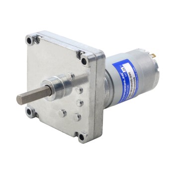 Brushed 24V DC Gear Motor 20Kg.cm/55RPM w/ 90:1 Rectangular Spur Gearbox
