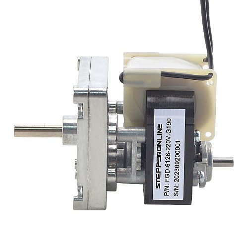 220V AC Gear Motor 20Kg.cm/14RPM w/ 190:1 Rectangular Spur Gearbox - FGD-6126-220V-G190 | StepperOnline CA
