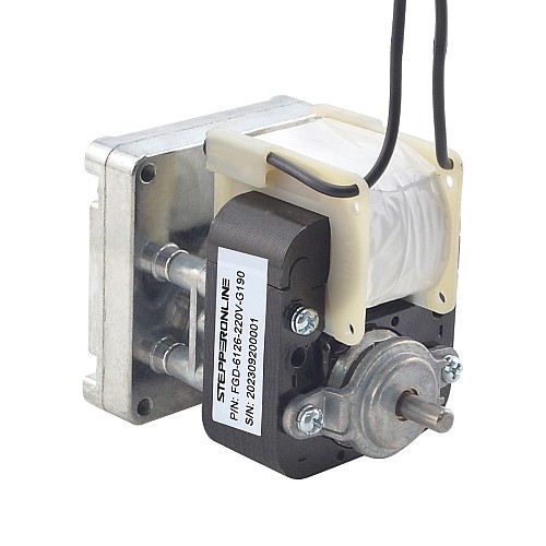 220V AC Gear Motor 20Kg.cm/14RPM w/ 190:1 Rectangular Spur Gearbox - FGD-6126-220V-G190 | StepperOnline CA