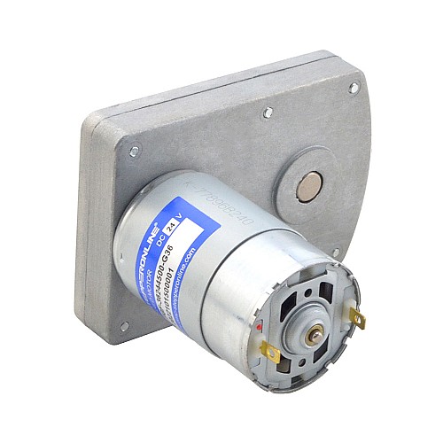 Brushed 24V DC Gear Motor 7Kg.cm/100RPM w/ 36:1 Rectangular Spur Gearbox - FGF-36244500-G36 | StepperOnline CA