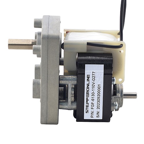 110V AC Gear Motor 40Kg.cm/8RPM w/ 277:1 Rectangular Spur Gearbox - FGF-6130-110V-G277 | StepperOnline CA