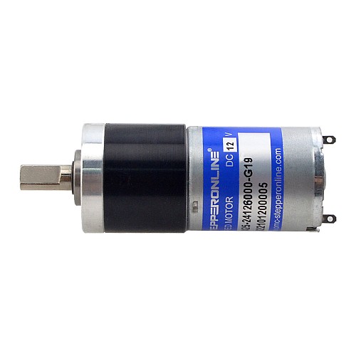 Brushed 12V DC Gear Motor 0.46Kg.cm/237RPM w/ 19:1 Planetary Gearbox - PA25-24126000-G19 | StepperOnline CA