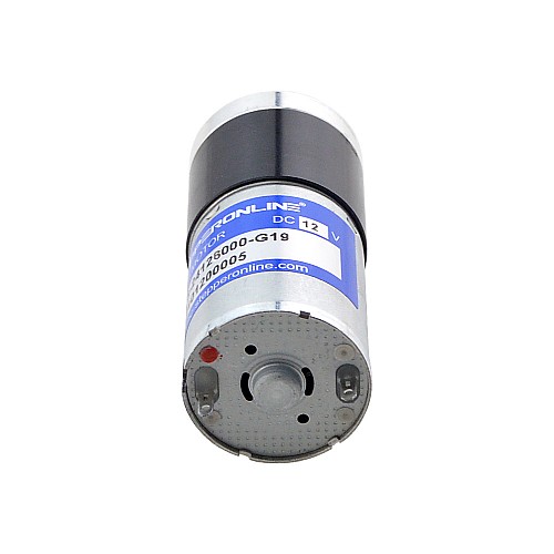 Brushed 12V DC Gear Motor 0.46Kg.cm/237RPM w/ 19:1 Planetary Gearbox - PA25-24126000-G19 | StepperOnline CA