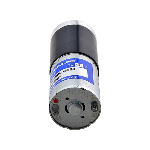 Brushed 12V DC Gear Motor 5.5Kg.cm/15RPM w/ 304:1 Planetary Gearbox - PA25-24126000-G304 | StepperOnline CA