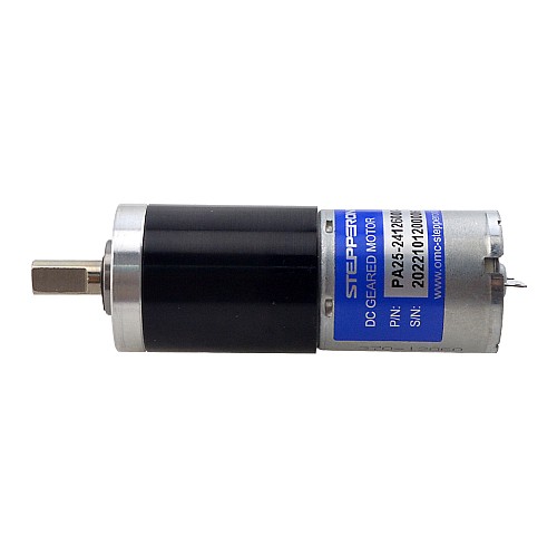Brushed 12V DC Gear Motor 6.5Kg.cm/12RPM w/ 361:1 Planetary Gearbox - PA25-24126000-G361 | StepperOnline CA Brushed 12V DC Gear Motor 6.5Kg.cm/12RPM w/ 361:1 Planetary Gearbox - PA25-24126000-G361 | StepperOnline CA