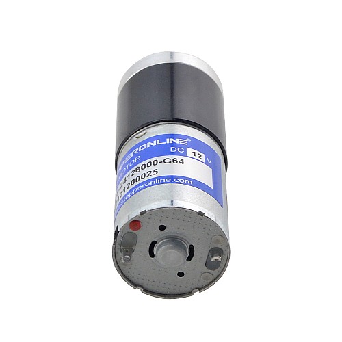 Brushed 12V DC Gear Motor 1.3Kg.cm/70RPM w/ 64:1 Planetary Gearbox - PA25-24126000-G64 | StepperOnline CA