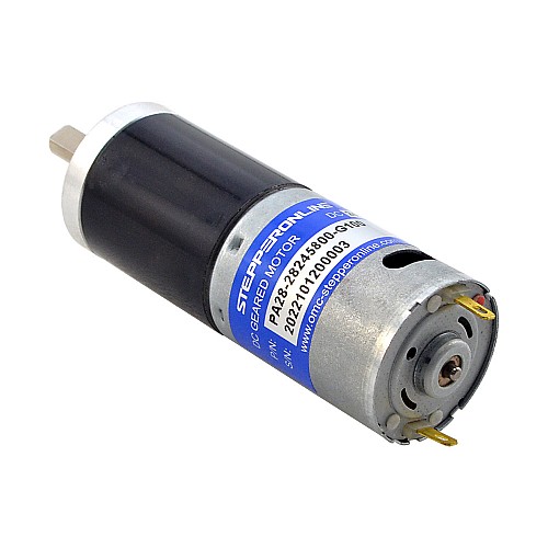 Brushed 24V DC Gear Motor 3.6Kg.cm/46RPM w/ 99.5:1 Planetary Gearbox - PA28-28245800-G100 | StepperOnline CA Brushed 24V DC Gear Motor 3.6Kg.cm/46RPM w/ 99.5:1 Planetary Gearbox - PA28-28245800-G100 | StepperOnline CA