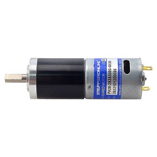Brushed 24V DC Gear Motor 5.1Kg.cm/33RPM w/ 139:1 Planetary Gearbox - PA28-28245800-G139 | StepperOnline CA Brushed 24V DC Gear Motor 5.1Kg.cm/33RPM w/ 139:1 Planetary Gearbox - PA28-28245800-G139 | StepperOnline CA