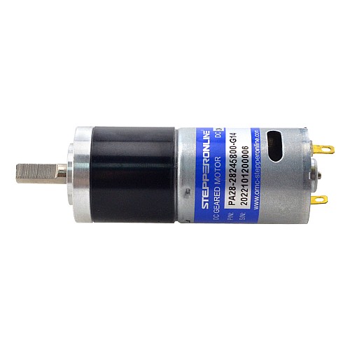 Brushed 24V DC Gear Motor 0.57Kg.cm/334RPM w/ 13.7:1 Planetary Gearbox - PA28-28245800-G14 | StepperOnline CA