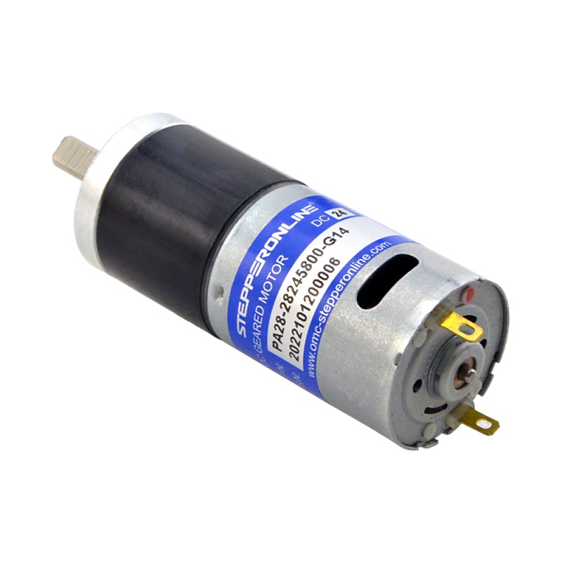 Brushed 24V DC Gear Motor 0.57Kg.cm/334RPM w/ 13.7:1 Planetary Gearbox - PA28-28245800-G14 | StepperOnline CA