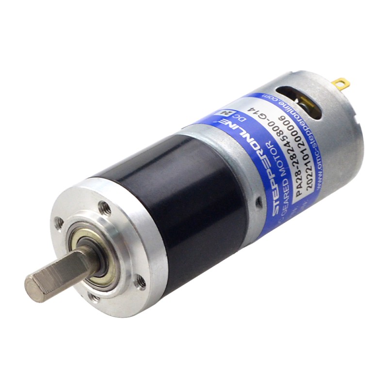 Brushed 24V DC Gear Motor 0.57Kg.cm/334RPM w/ 13.7:1 Planetary Gearbox - PA28-28245800-G14 | StepperOnline CA