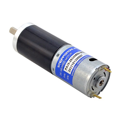 Brushed 24V DC Gear Motor 5.9Kg.cm/24RPM w/ 189:1 Planetary Gearbox - PA28-28245800-G189 | StepperOnline CA