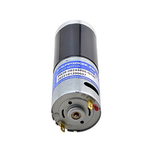 Brushed 24V DC Gear Motor 5.9Kg.cm/24RPM w/ 189:1 Planetary Gearbox - PA28-28245800-G189 | StepperOnline CA