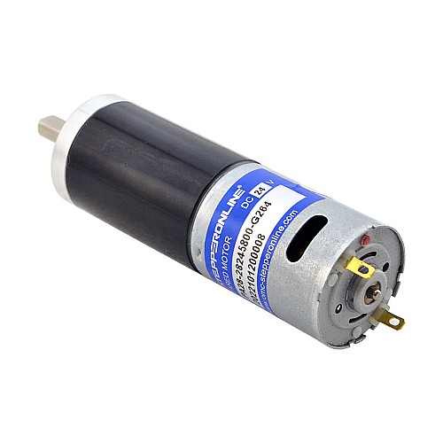 Brushed 24V DC Gear Motor 8.2Kg.cm/17RPM w/ 264:1 Planetary Gearbox - PA28-28245800-G264 | StepperOnline CA