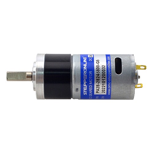 CN On Sale - Brushed 24V DC Gear Motor 0.24Kg.cm/888RPM w/ 5.18:1 Planetary Gearbox - CN-PA28-28245800-G5 | StepperOnline CA
