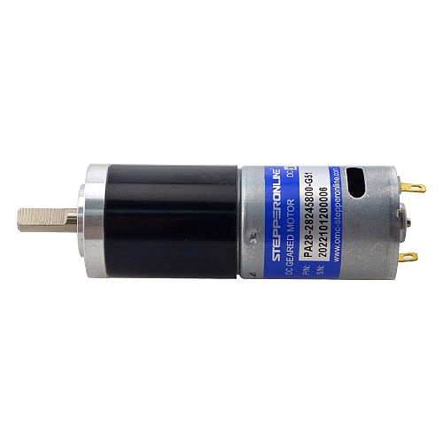 Brushed 24V DC Gear Motor 1.8Kg.cm/90RPM w/ 51:1 Planetary Gearbox - PA28-28245800-G51 | StepperOnline CA