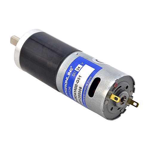 Brushed 24V DC Gear Motor 1.8Kg.cm/90RPM w/ 51:1 Planetary Gearbox - PA28-28245800-G51 | StepperOnline CA