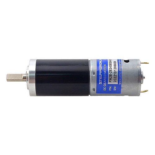 Brushed 24V DC Gear Motor 16Kg.cm/8.9RPM w/ 515:1 Planetary Gearbox - PA28-28245800-G515 | StepperOnline CA