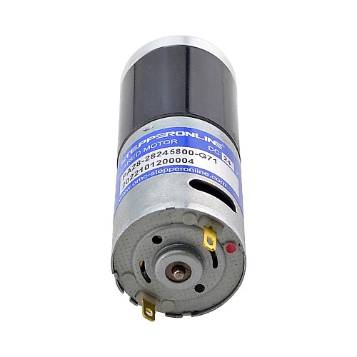 Brushed 24V DC Gear Motor 2.6Kg.cm/65RPM w/ 71:1 Planetary Gearbox - PA28-28245800-G71 | StepperOnline CA Brushed 24V DC Gear Motor 2.6Kg.cm/65RPM w/ 71:1 Planetary Gearbox - PA28-28245800-G71 | StepperOnline CA