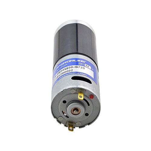 Brushed 24V DC Gear Motor 22Kg.cm/6.4RPM w/ 720:1 Planetary Gearbox - PA28-28245800-G720 | StepperOnline CA