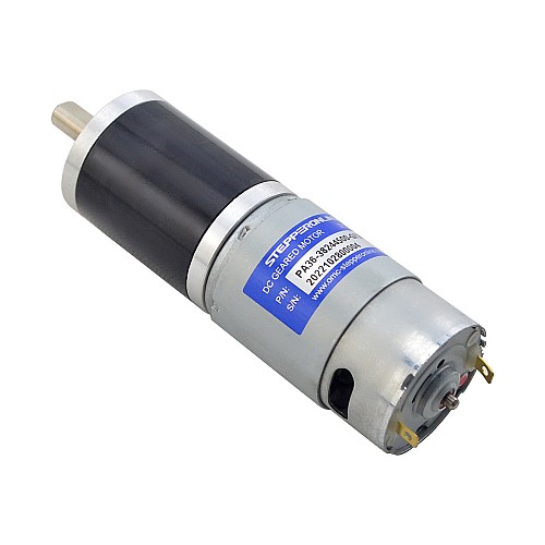Brushed 24V DC Gear Motor 30Kg.cm/4.6RPM w/ 720:1 Planetary Gearbox - PA36-38244500-G720 | StepperOnline CA Brushed 24V DC Gear Motor 30Kg.cm/4.6RPM w/ 720:1 Planetary Gearbox - PA36-38244500-G720 | StepperOnline CA