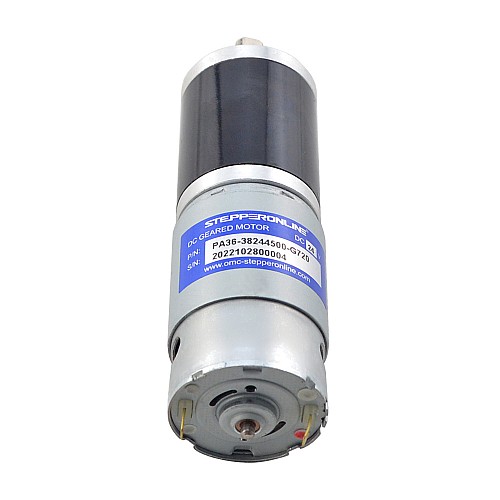 Brushed 24V DC Gear Motor 30Kg.cm/4.6RPM w/ 720:1 Planetary Gearbox - PA36-38244500-G720 | StepperOnline CA Brushed 24V DC Gear Motor 30Kg.cm/4.6RPM w/ 720:1 Planetary Gearbox - PA36-38244500-G720 | StepperOnline CA