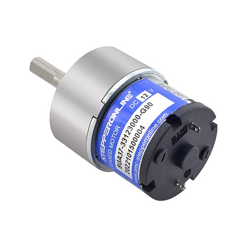 Brushed 12V DC Gear Motor 2Kg.cm/24RPM 90:1 Spur Gearbox - SGA37-33123000-G90 | StepperOnline CA Brushed 12V DC Gear Motor 2Kg.cm/24RPM 90:1 Spur Gearbox - SGA37-33123000-G90 | StepperOnline CA