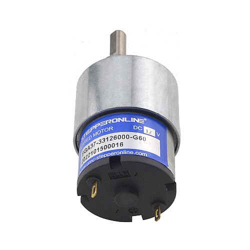 Brushed 12V DC Gear Motor 3Kg.cm/73RPM 60:1 Spur Gearbox - SGA37-33126000-G60 | StepperOnline CA Brushed 12V DC Gear Motor 3Kg.cm/73RPM 60:1 Spur Gearbox - SGA37-33126000-G60 | StepperOnline CA