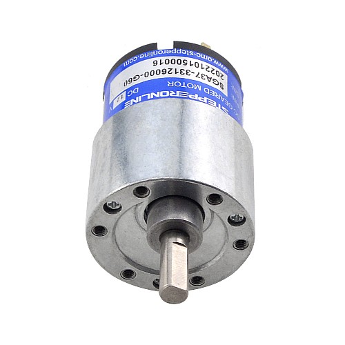Brushed 12V DC Gear Motor 3Kg.cm/73RPM 60:1 Spur Gearbox - SGA37-33126000-G60 | StepperOnline CA Brushed 12V DC Gear Motor 3Kg.cm/73RPM 60:1 Spur Gearbox - SGA37-33126000-G60 | StepperOnline CA