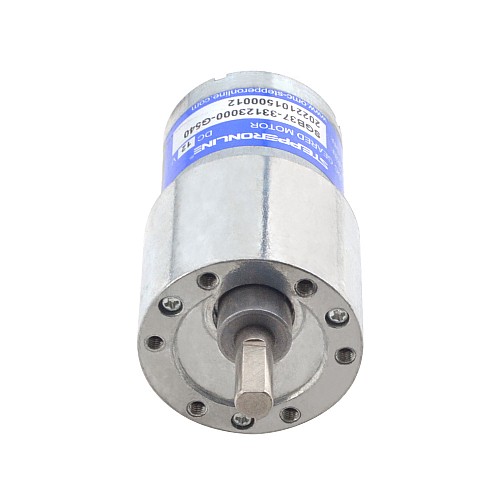 Brushed 12V DC Gear Motor 12Kg.cm/4.4RPM 540:1 Spur Gearbox - SGB37-33123000-G540 | StepperOnline CA