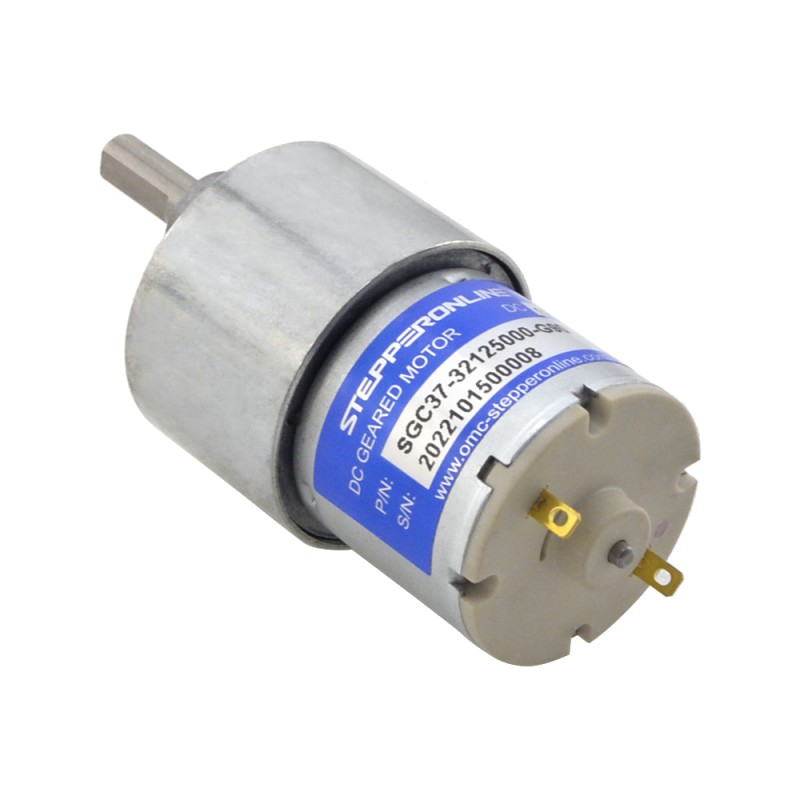 CN On Sale - Brushed 12V DC Gear Motor 3.5Kg.cm/41RPM 90:1 Spur Gearbox - CN-SGC37-32125000-G90 | StepperOnline CA