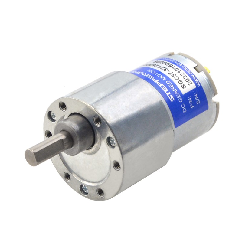 CN On Sale - Brushed 12V DC Gear Motor 3.5Kg.cm/41RPM 90:1 Spur Gearbox - CN-SGC37-32125000-G90 | StepperOnline CA