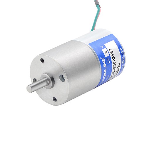 Brushed 6V DC Gear Motor 1.2Kg.cm/15RPM 187:1 Spur Gearbox - SGE27-27063800-G187 | StepperOnline CA Brushed 6V DC Gear Motor 1.2Kg.cm/15RPM 187:1 Spur Gearbox - SGE27-27063800-G187 | StepperOnline CA