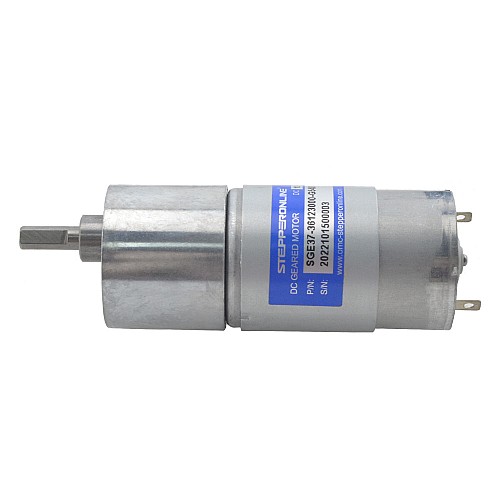 Brushed 12V DC Gear Motor 50Kg.cm/4.2RPM 540:1 Spur Gearbox - SGE37-36123000-G540 | StepperOnline CA Brushed 12V DC Gear Motor 50Kg.cm/4.2RPM 540:1 Spur Gearbox - SGE37-36123000-G540 | StepperOnline CA