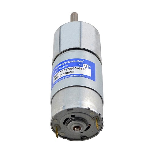 Brushed 12V DC Gear Motor 50Kg.cm/4.2RPM 540:1 Spur Gearbox - SGE37-36123000-G540 | StepperOnline CA Brushed 12V DC Gear Motor 50Kg.cm/4.2RPM 540:1 Spur Gearbox - SGE37-36123000-G540 | StepperOnline CA
