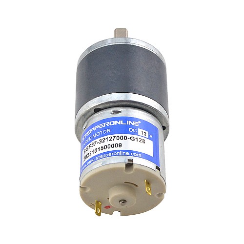 Brushed 12V DC Gear Motor 6Kg.cm/40RPM 128:1 Spur Gearbox - SGF37-32127000-G128 | StepperOnline CA Brushed 12V DC Gear Motor 6Kg.cm/40RPM 128:1 Spur Gearbox - SGF37-32127000-G128 | StepperOnline CA