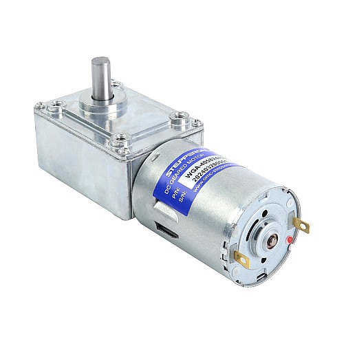 Brushed 24V DC Gear Motor 30Kg.cm/12RPM w/ 422:1 Worm Gearbox - WGA-4058247000-G422 | StepperOnline CA Brushed 24V DC Gear Motor 30Kg.cm/12RPM w/ 422:1 Worm Gearbox - WGA-4058247000-G422 | StepperOnline CA