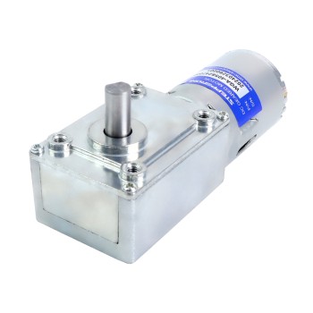 Brushed 24V DC Gear Motor 30Kg.cm/12RPM w/ 422:1 Worm Gearbox