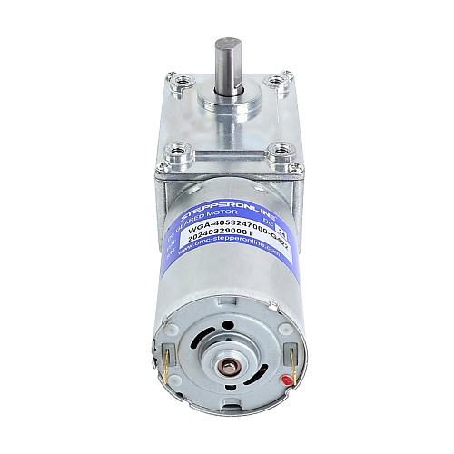 Brushed 24V DC Gear Motor 30Kg.cm/12RPM w/ 422:1 Worm Gearbox - WGA-4058247000-G422 | StepperOnline CA Brushed 24V DC Gear Motor 30Kg.cm/12RPM w/ 422:1 Worm Gearbox - WGA-4058247000-G422 | StepperOnline CA