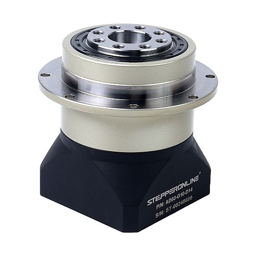AD Series 60mm 10:1 Helical Planetary Gearbox Backlash 3arcmin for Servo Motors IP65 - AD60-G10-D14 | StepperOnline CA