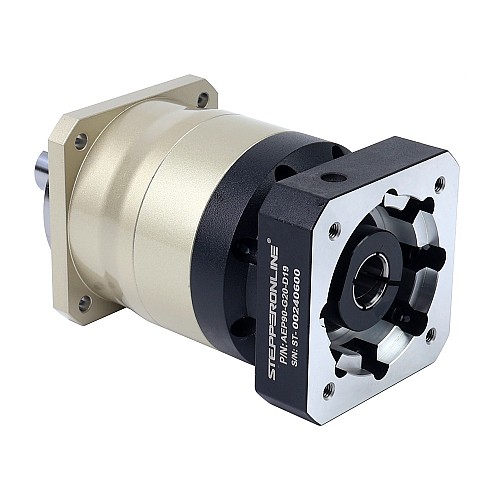 AEP Series 90mm 20:1 Helical Planetary Gearbox Backlash 7arcmin for Servo Motors  IP65 - AEP90-G20-D19 | StepperOnline CA